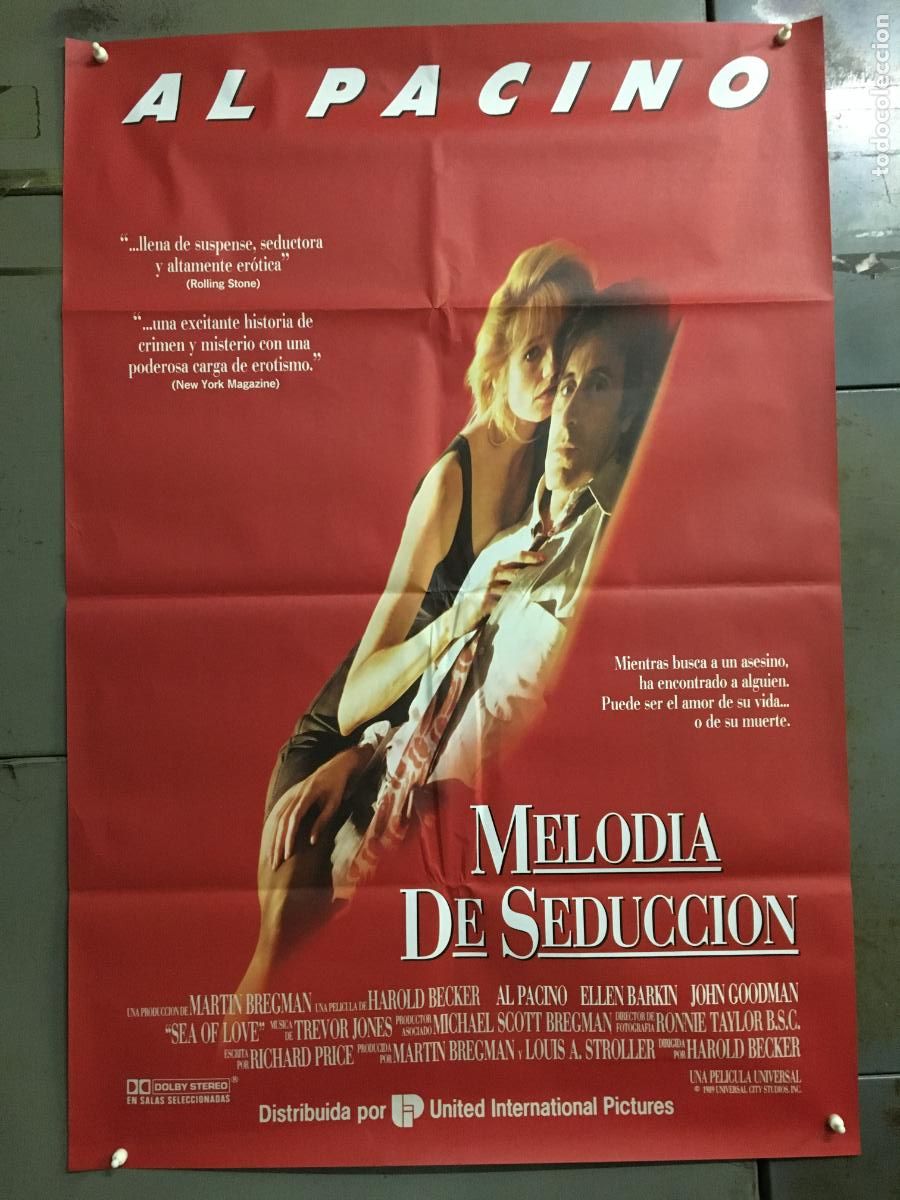 Cine: AFQ35 MELODIA DE SEDUCCION AL PACINO ELLEN BARKIN JOHN GOODMAN POSTER ORIGINAL 70X100 ESTRENO h6