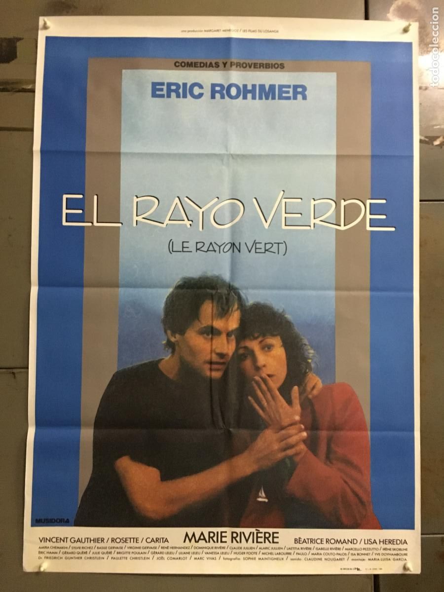 Cine: AFQ40 EL RAYO VERDE ERIC ROHMER POSTER ORIGINAL 70X100 ESTRENO h5