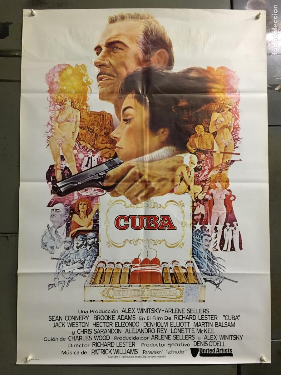 Cine: AFQ42 CUBA SEAN CONNERY POSTER ORIGINAL 70X100 ESTRENO h4