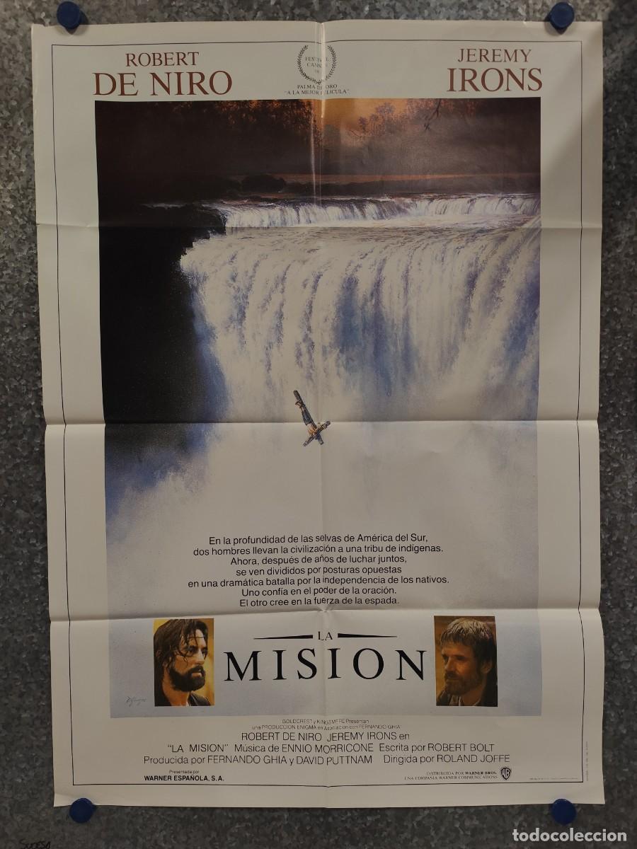 Cine: La misi&oacute;n. Robert De Niro, Jeremy Irons, Ray McAnally, Aidan Quinn. A&Ntilde;O 1986. POSTER ORIGINAL