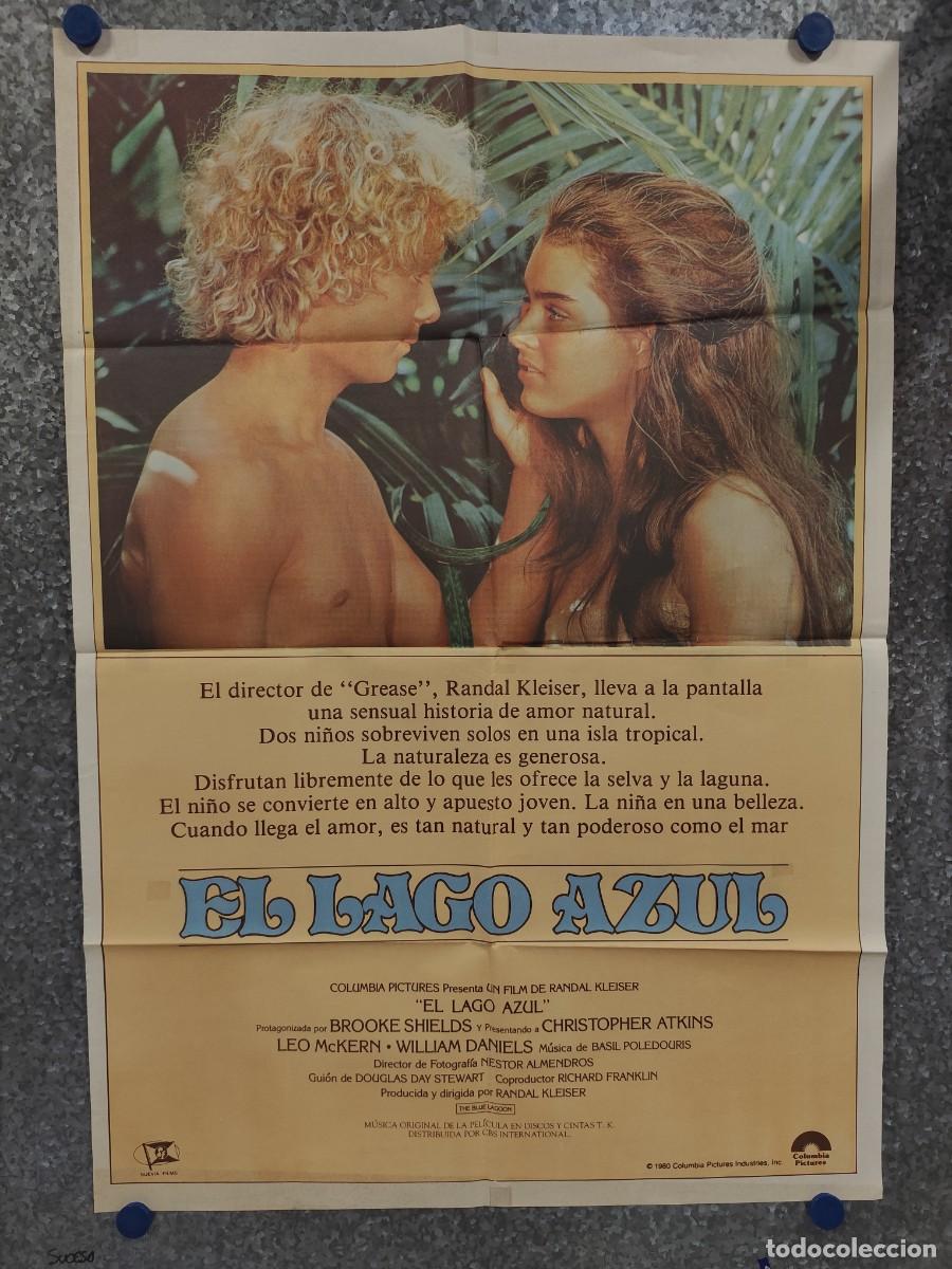 Cine: El lago azul, Brooke Shields ,Christopher Atkins, A&ntilde;o 1980, POSTER ORIGINAL