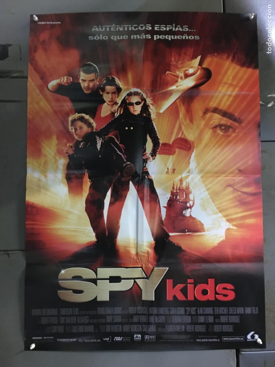 Cine: AFQ44 SPY KIDS ROBERT RODRIGUEZ ANTONIO BANDERAS POSTER ORIGINAL 70X100 ESTRENO h8