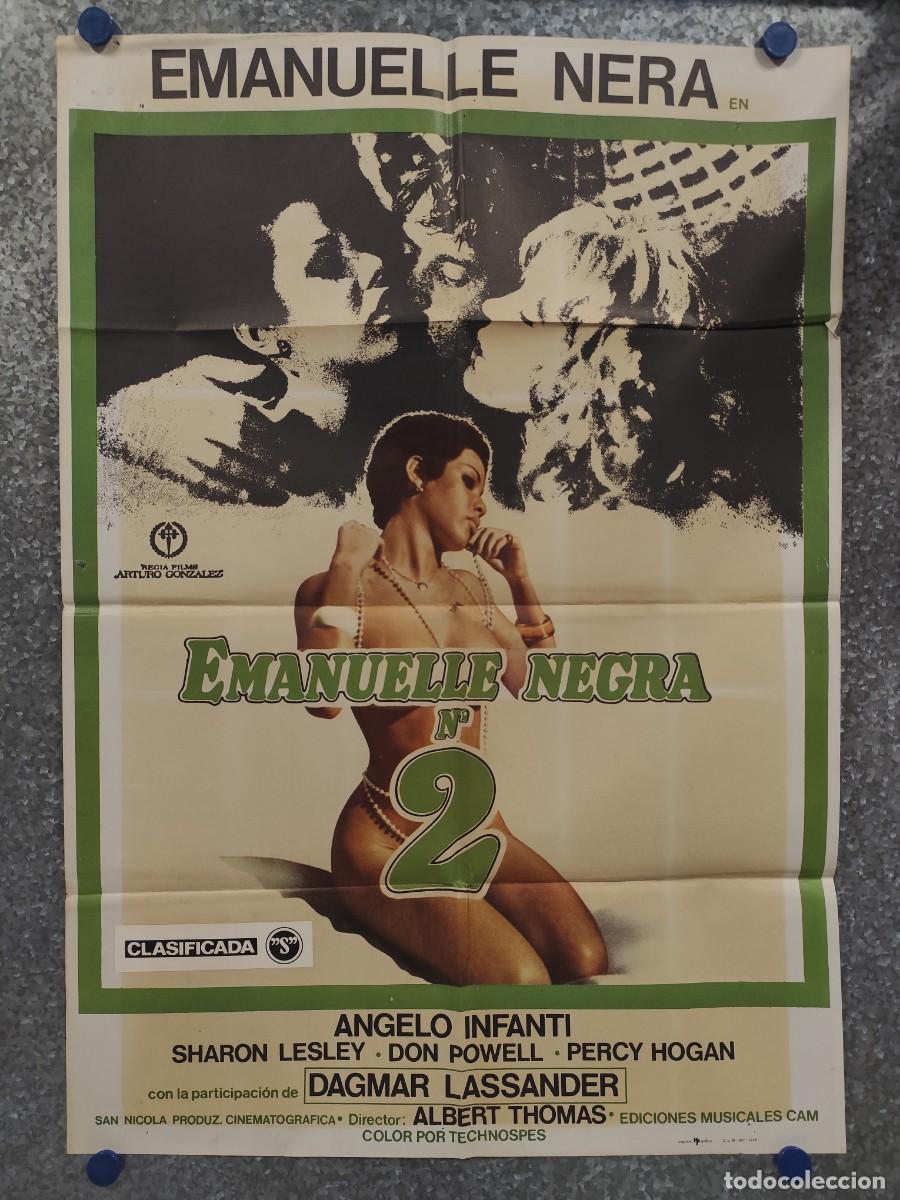 Cine: EMANUELLE NEGRA 2. SHARON LESLEY, A&Ntilde;O 1978. POSTER ORIGINAL