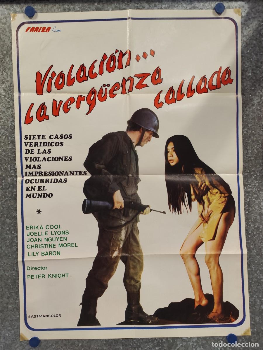 Cine: Violaci&oacute;n... la verg&uuml;enza callada. Erika Cool, Monique G&eacute;rard, Jo&euml;lle A&Ntilde;O 1974. POSTER ORIGINAL