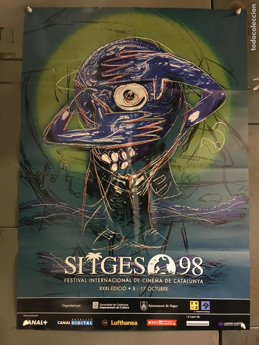 Cine: AFQ49 31&ordf; EDICION FESTIVAL DE CINE FANTASTICO Y DE TERROR SITGES 1998 POSTER ORIGINAL 70X100 h4