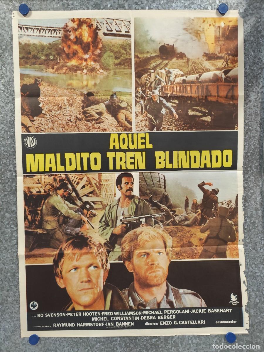 Cine: Aquel maldito tren blindado. Bo Svenson, Peter Hooten, Fred Williamson, Michael P. POSTER ORIGINAL