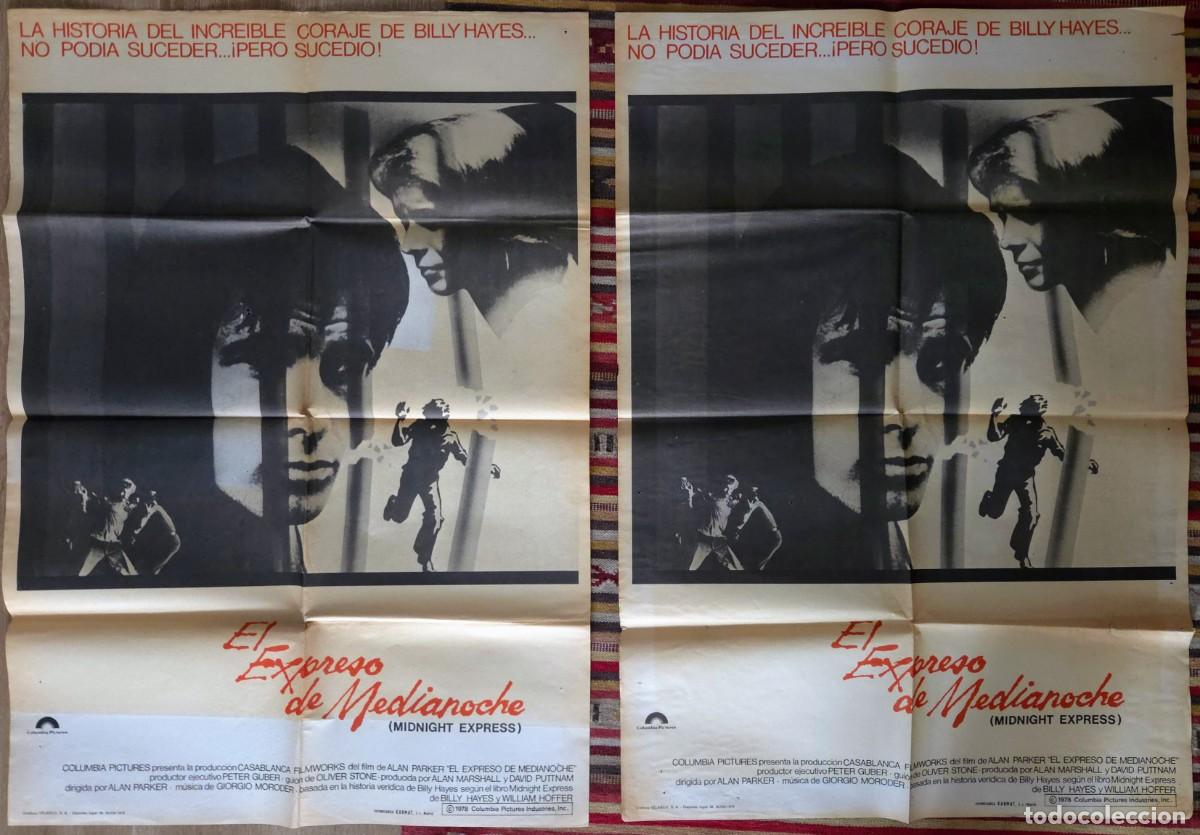 Cine: EL EXPRESO DE MEDIANOCHE 1979 &middot; 2 CARTELES ORIGINALES + 5 FOTOCROMOS CINE