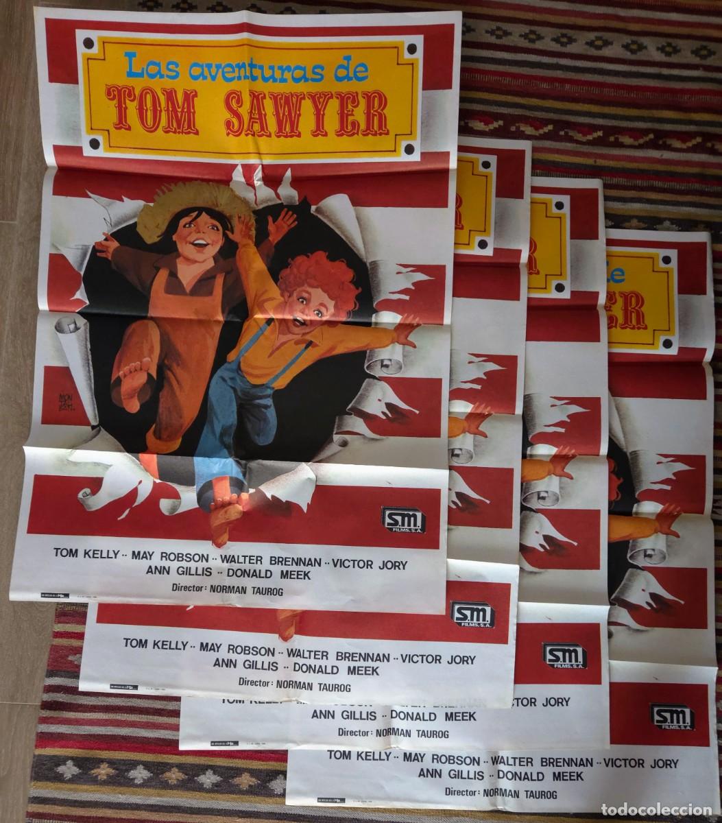 Cine: LAS AVENTURAS DE TOM SAWYER (1938/1982) 4 CARTELES + 7 FOTOCROMOS ORIGINALES