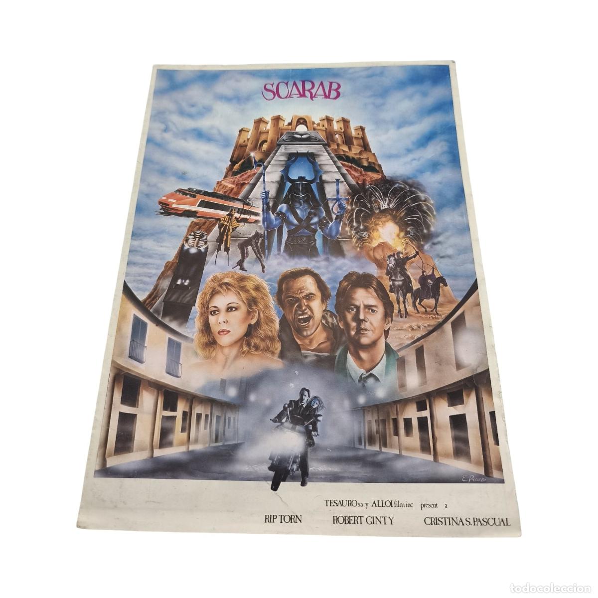 Cine: Scarab (1983) - Dosier / Gu&iacute;a de Prensa - Cartel Desplegable de Cine (Tesauro S.A.) - Rip Torn, Robe