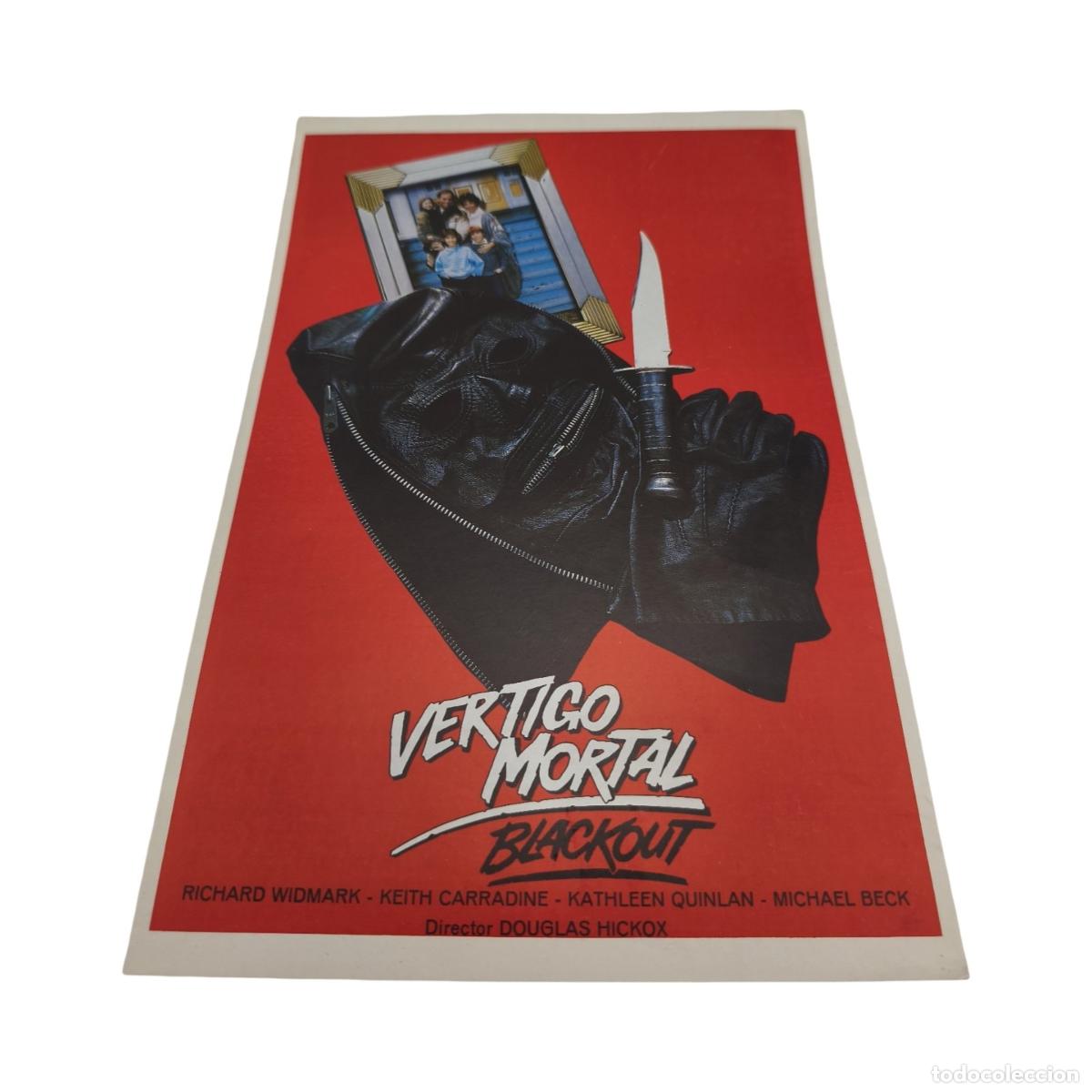 Cine: V&eacute;rtigo Mortal / Blackout (1985) - Dosier / Gu&iacute;a de Prensa - Cartel Desplegable de Cine (Uni&oacute;n Films