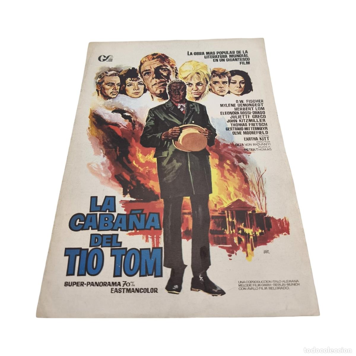 Cine: La Caba&ntilde;a del T&iacute;o Tom (1965) - Hoja de Prensa / Propagandita de Cine (Cartulina 32x23 cm) - Ilustrac