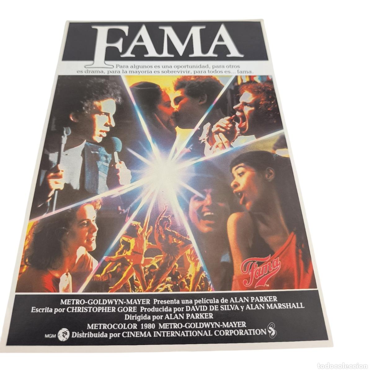 Cine: Fama (Fame, 1980) - Gu&iacute;a de Prensa / Dosier Promocional Desplegable (CIC / MGM, 42x30 cm) - Alan Par
