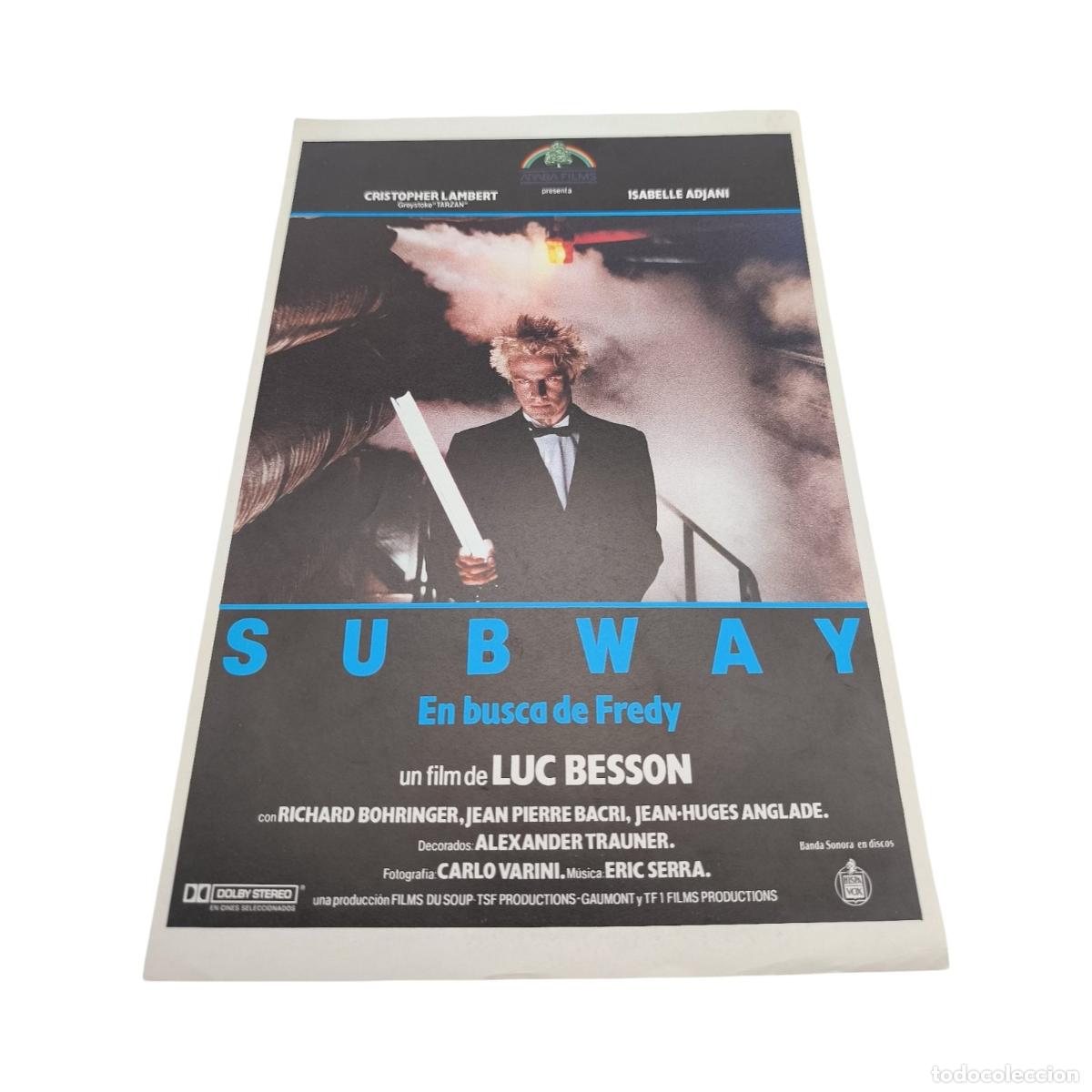 Cine: Subway: En busca de Fredy (1985) - Hoja de Prensa / Dosier Promocional Original (Luc Besson, 31x21 c