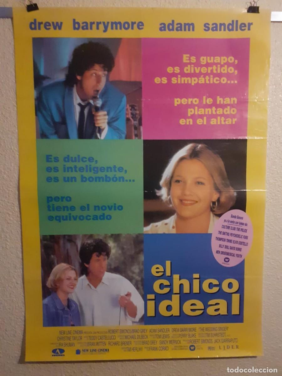 Cine: Cartel Original de Cine: El Chico Ideal (1998) - Adam Sandler, Drew Barrymore - 96x68 cm