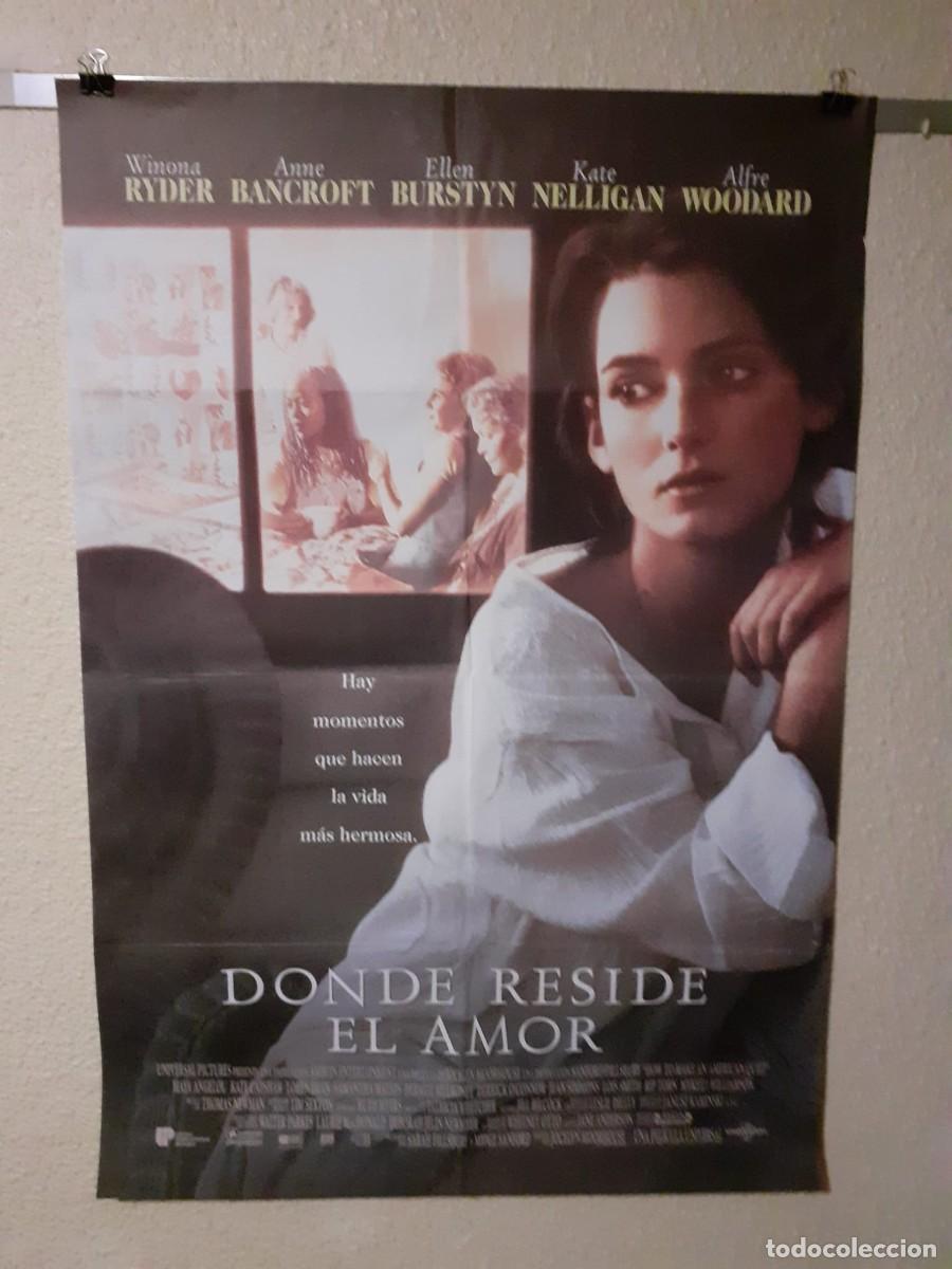 Cine: Cartel Original de Cine: Donde Reside El Amor (1995) - Winona Ryder, Amblin - 98x68 cm