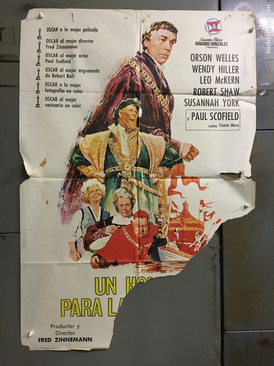 Cine: ODC C732 UN HOMBRE PARA LA ETERNIDAD ORSON WELLES POSTER ORIGINAL 70X100 ESTRENO
