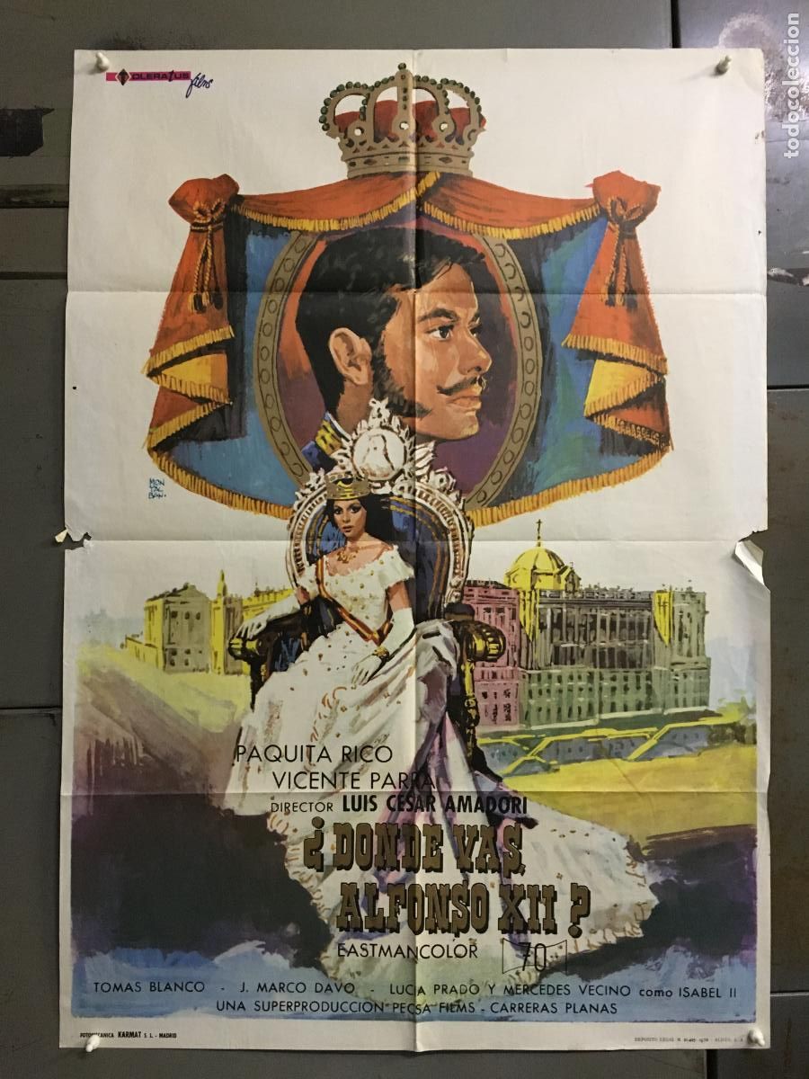 Cinema: ODC C739 DONDE VAS ALFONSO XII VICENTE PARRA PAQUITA RICO POSTER POSTER 70X100 ESPA&Ntilde;OL R-72