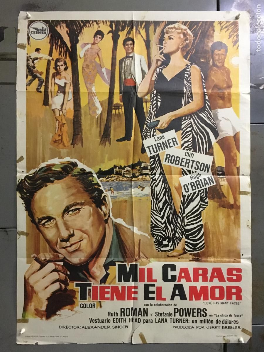 Cinema: ODC C766 MIL CARAS TIENE EL AMOR LANA TURNER POSTER ORIGINAL 70X100 ESTRENO
