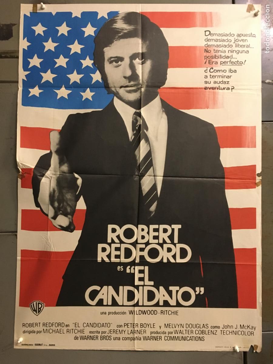 Cine: ODC C771 EL CANDIDATO ROBERT REDFORD POSTER ORIGINAL 70X100 ESTRENO