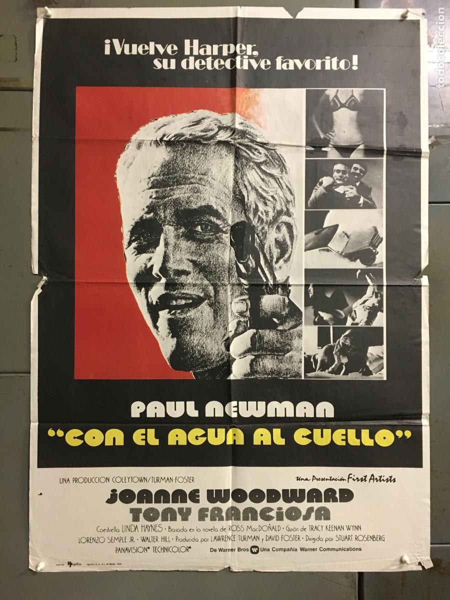 Cinema: ODC C784 CON EL AGUA AL CUELLO PAUL NEWMAN JOANNE WOODWARD MACDONALD POSTER ORIGINAL 70X100 ESTRENO