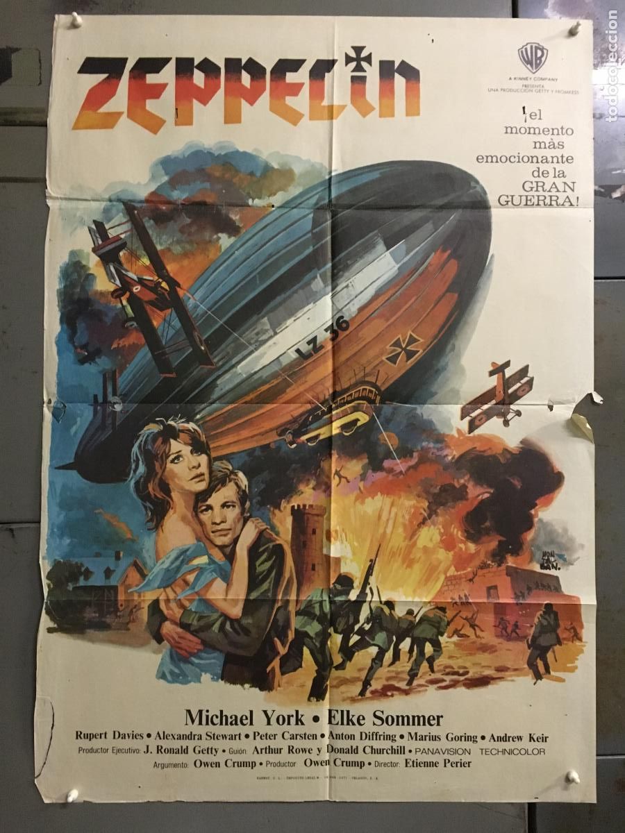 Cin&eacute;ma: ODC C785 ZEPPELIN MICHAEL YORK MONTALBAN POSTER ORIGINAL 70X100 ESTRENO