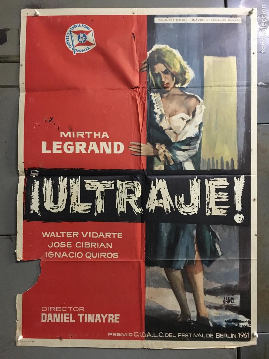 Cin&eacute;ma: ODC C793 ULTRAJE MIRTHA LEGRAND WALTER VIDARTE JANO POSTER ORIGINAL ESTRENO 70X100 A