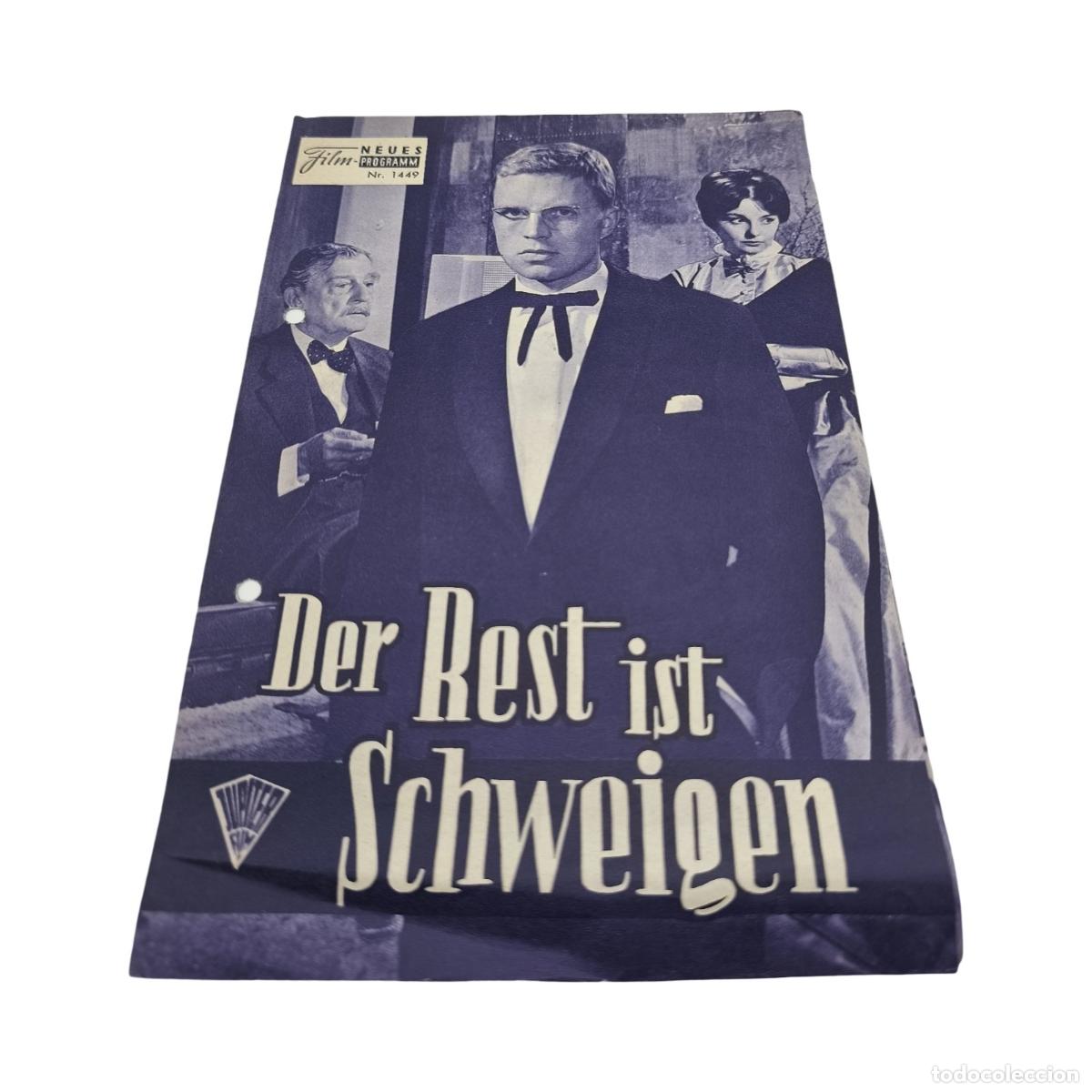 Cine: Der Rest ist Schweigen / El resto es silencio (1959) - Programa de Mano / Folleto de Cine Alem&aacute;n &rdquo;Ne