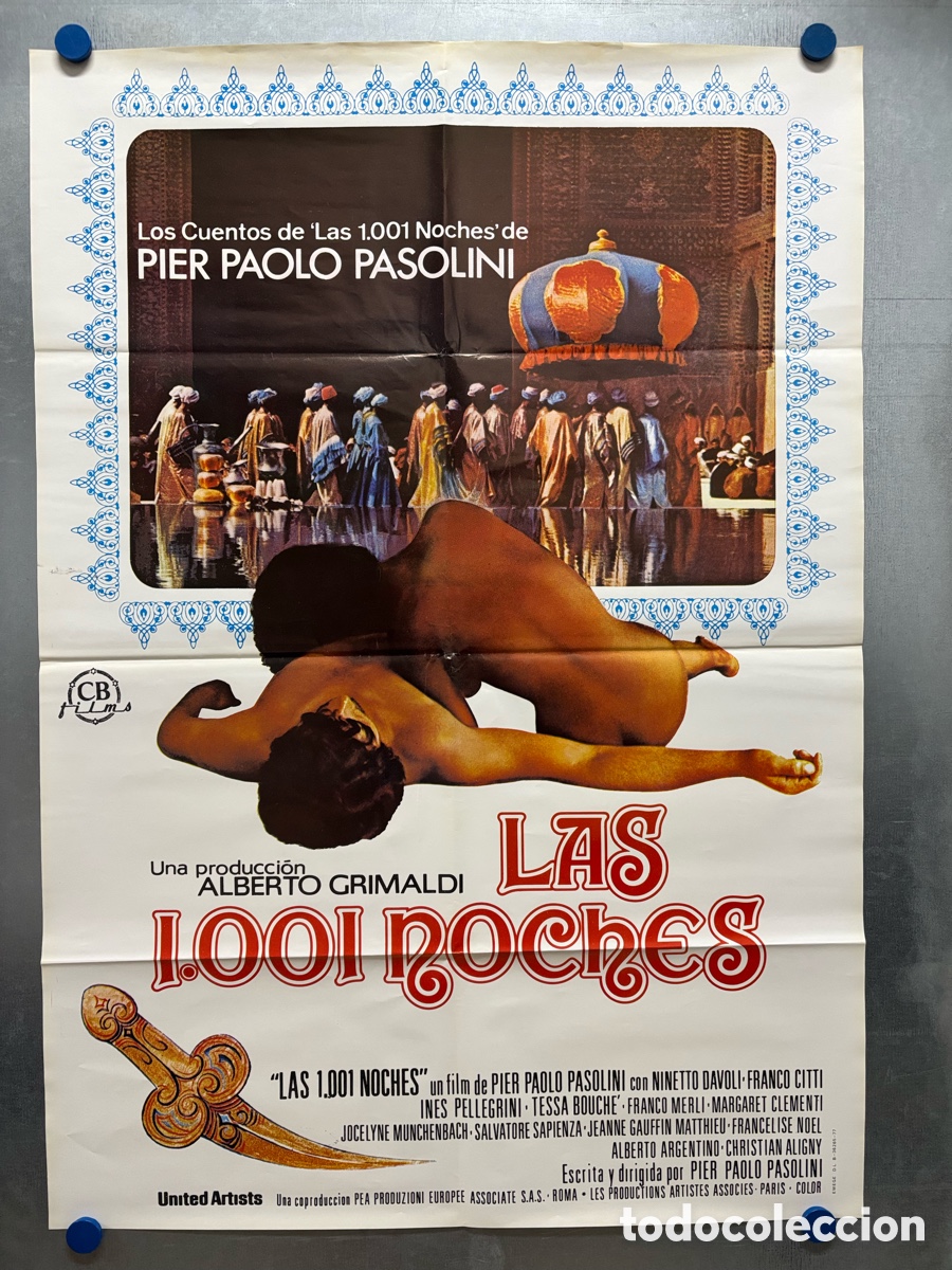 Cine: Poster - LAS 1001 NOCHES - PIER PAOLO PASOLINI - A&Ntilde;O 1977