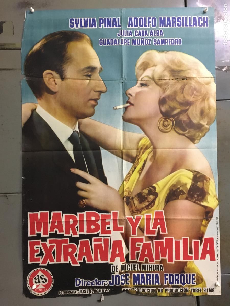 Cin&eacute;ma: ODC C799 MARIBEL Y LA EXTRA&Ntilde;A FAMILIA ADOLFO MARSILLACH SILVIA PINAL POSTER ORIGINAL 70X100 ESTRENO
