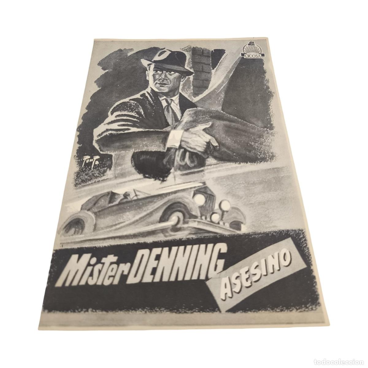 Cine: Mister Denning Asesino / Mr. Denning Drives North (1951) - Gu&iacute;a de Prensa / Folleto de Cine Desplega