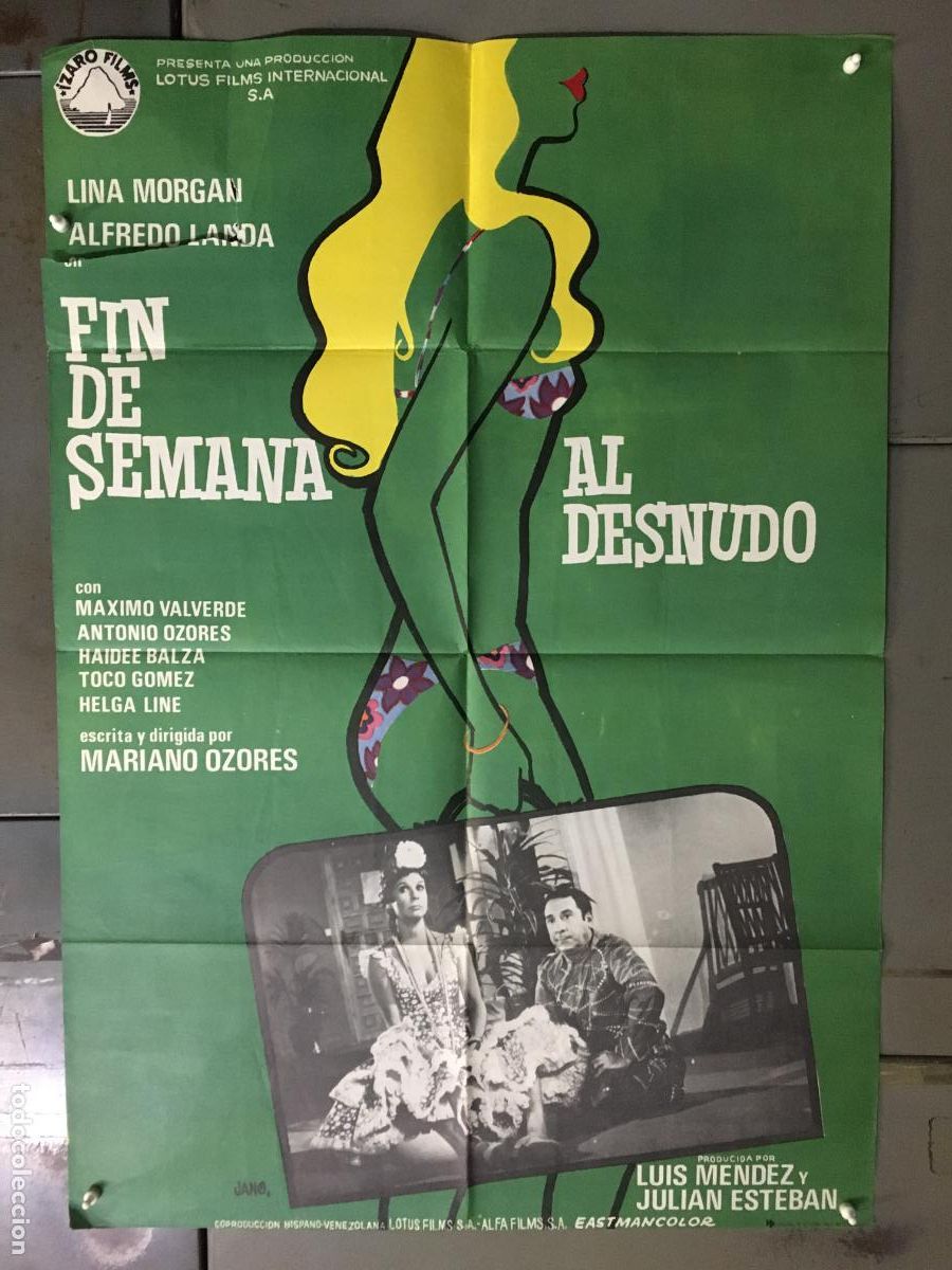 Cin&eacute;ma: ODC C804 FIN DE SEMANA AL DESNUDO LINA MORGAN JANO POSTER ORIGINAL 70X100 ESTRENO