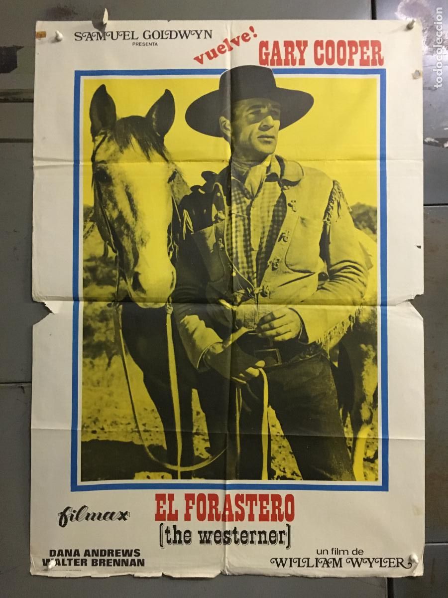 Cin&eacute;ma: ODC C807 EL FORASTERO GARY COOPER WILLIAM WYLER WALTER BRENNAN POSTER ORIGINAL 70X100 ESPA&Ntilde;OL R-74