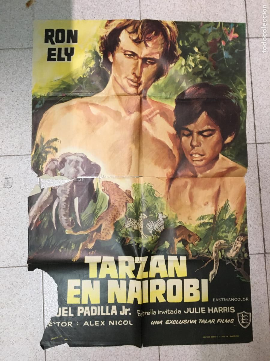 Cine: ODC C812 TARZAN EN NAIROBI RON ELY POSTER ORIGINAL 70X100 ESTRENO