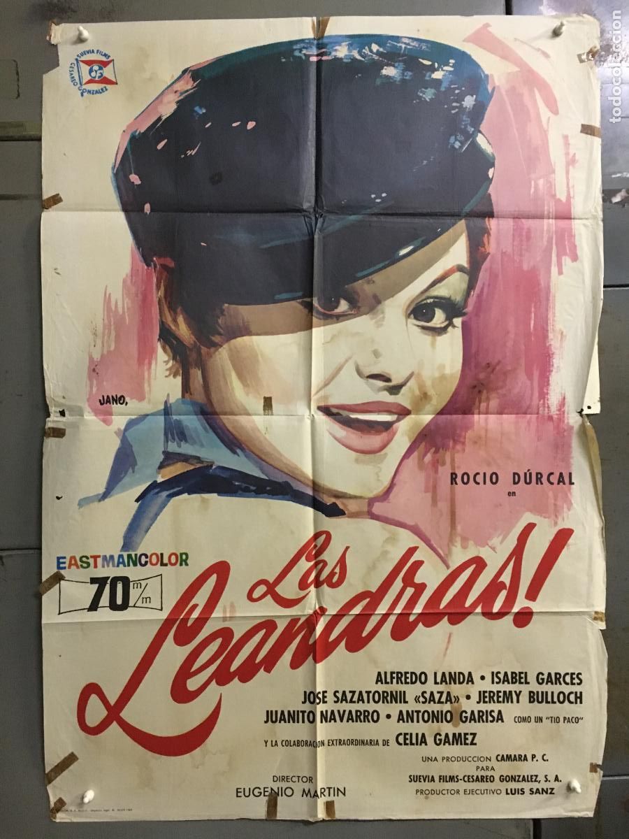 Cine: ODC C814 LAS LEANDRAS ROCIO DURCAL JANO POSTER ORIGINAL 70X100 ESTRENO