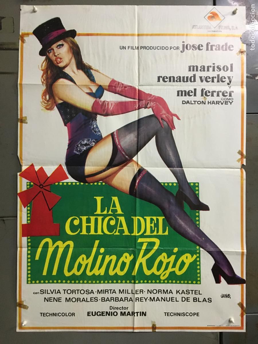 Cine: ODC C815 LA CHICA DEL MOLINO ROJO MARISOL POSTER ORIGINAL 70X100 ESTRENO