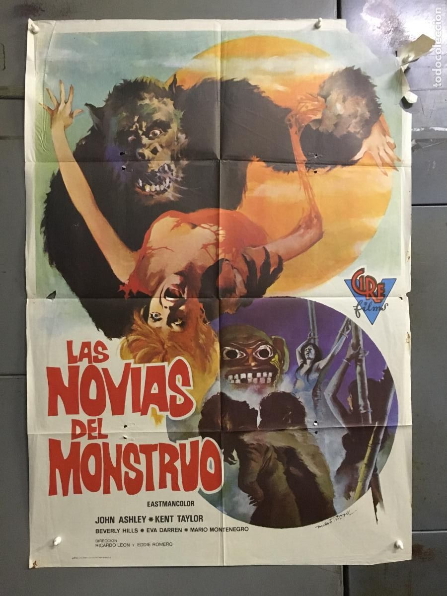 Cine: ODC C818 LAS NOVIAS DEL MONSTRUO EDDIE ROMERO MARTI RIPOLL POSTER ORIGINAL 70X100 ESTRENO