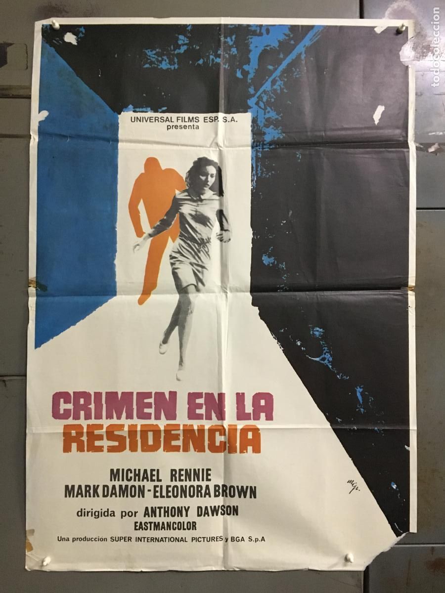 Cine: ODC C822 CRIMEN EN LA RESIDENCIA MARGHERITI BAVA POSTER ORIGINAL 70X100 ESTRENO