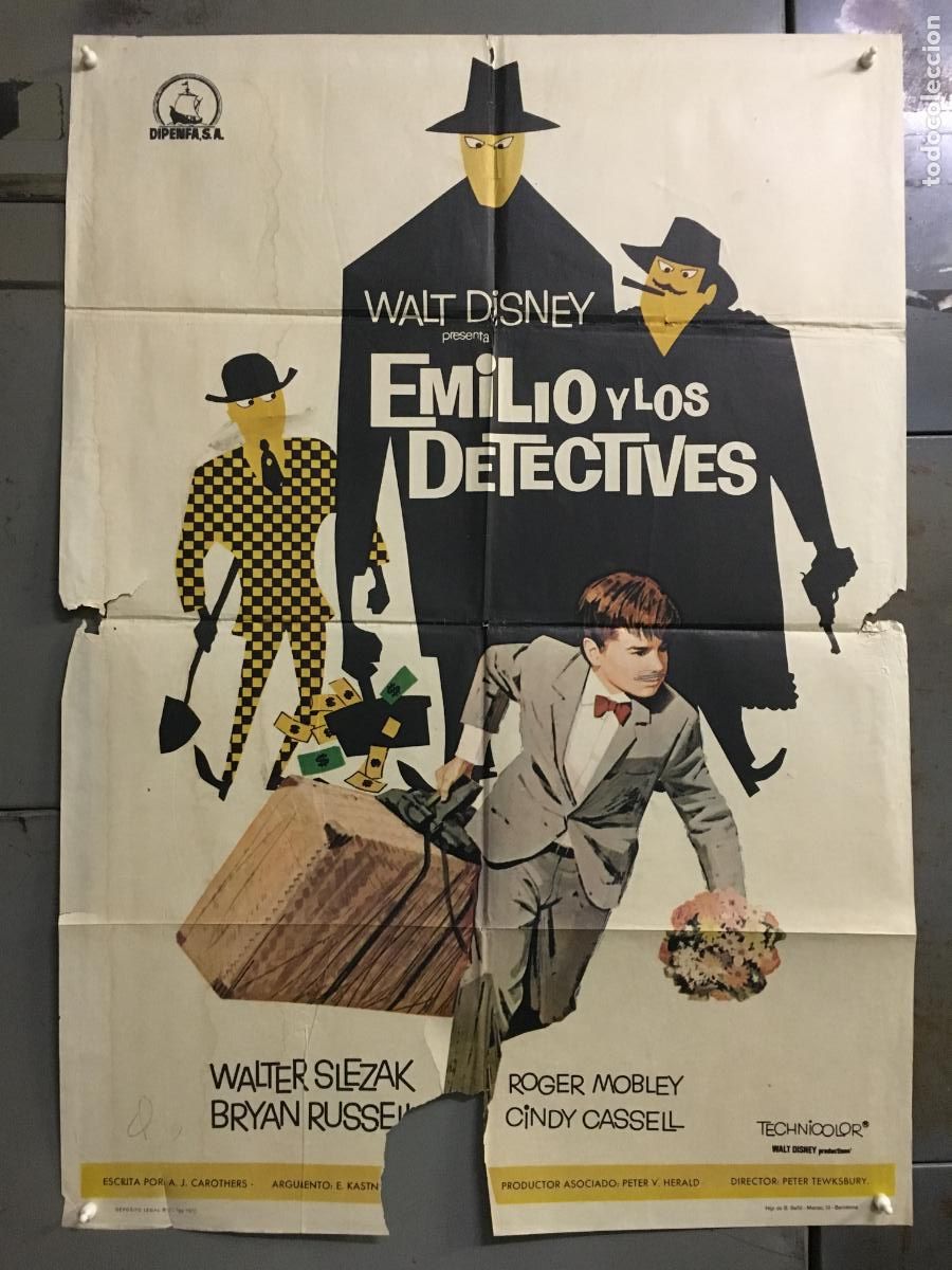 Cinema: ODC C825 EMILIO Y LOS DETECTIVES WALT DISNEY POSTER ORIGINAL 70X100 ESTRENO