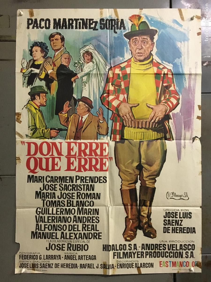 Cinema: ODC C828 DON ERRE QUE ERRE PACO MARTINEZ SORIA MARI CARMEN PRENDES POSTER ORIGINAL ESTRENO 70X100