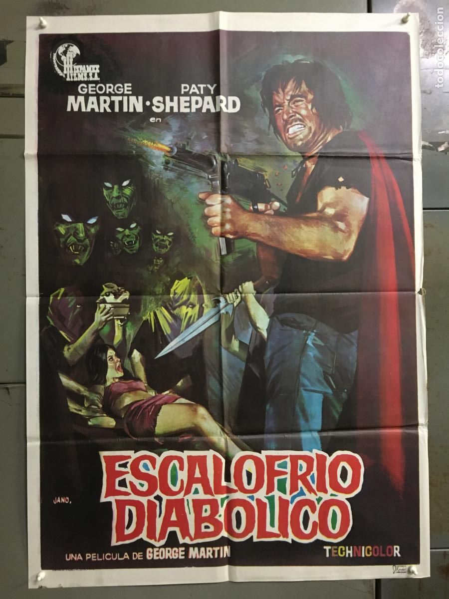 Cine: ODC C831 ESCALOFRIO DIABOLICO GEORGE MARTIN PATTY SHEPARD POSTER ORIGINAL 70X100 ESTRENO