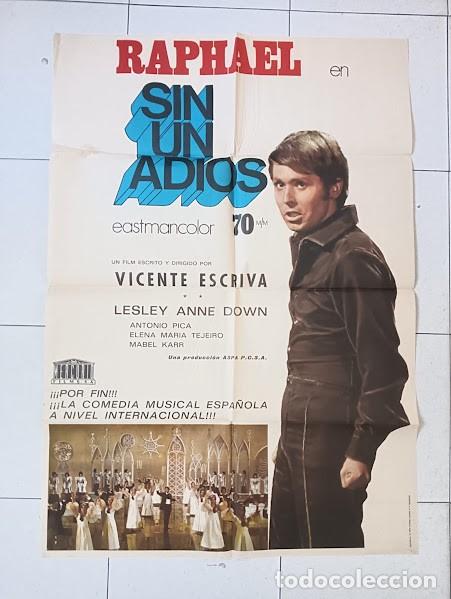 Cinema: VKD 2596 SIN UN ADIOS RAPHAEL 70 MM POSTER ORIGINAL 70X100 ESTRENO