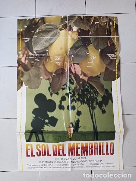 Cine: VKD 2597 EL SOL DEL MEMBRILLO VICTOR ERICE ANTONIO LOPEZ POSTER ORIGINAL 62X94 ESTRENO