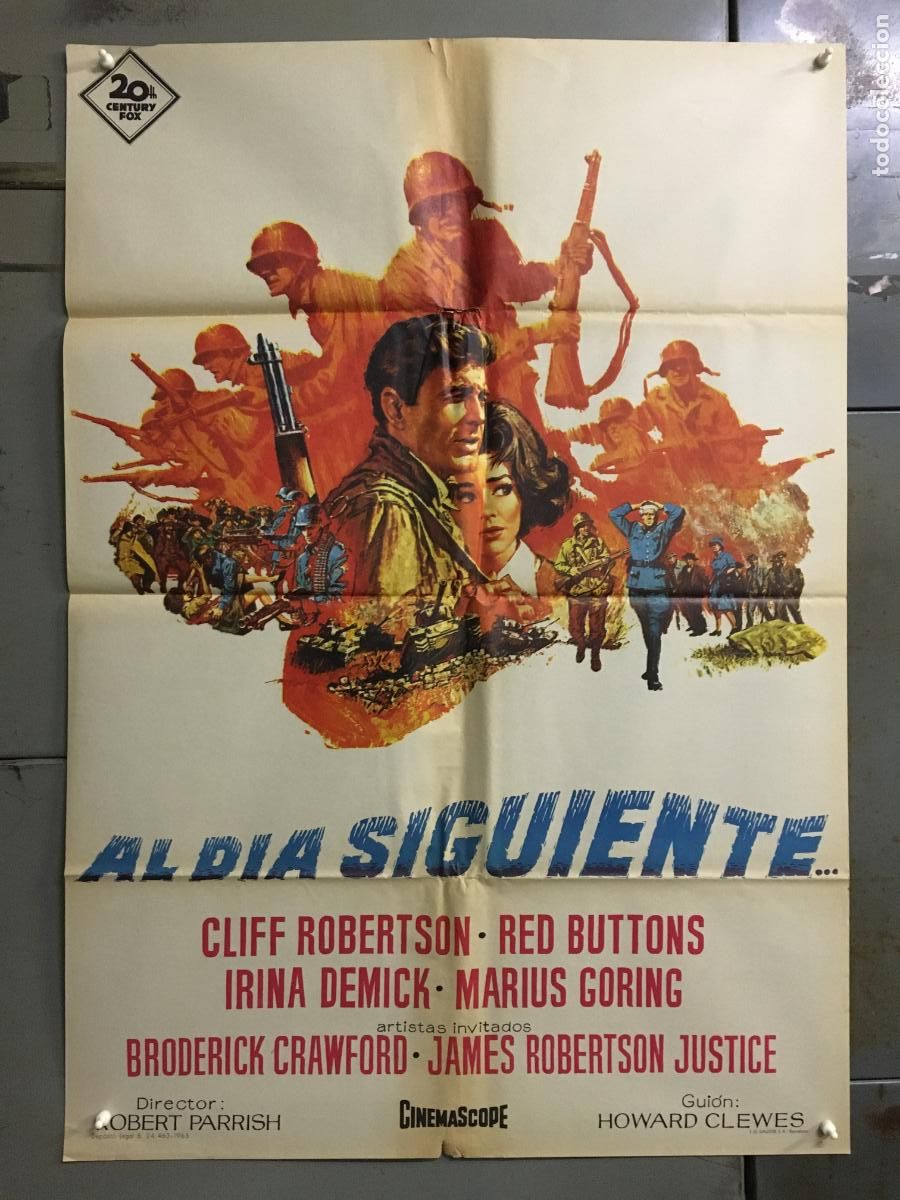 Cinema: ODC C844 AL DIA SIGUIENTE CLIFF ROBERTSON RED BUTTONS POSTER ORIGINAL 70X100 ESTRENO