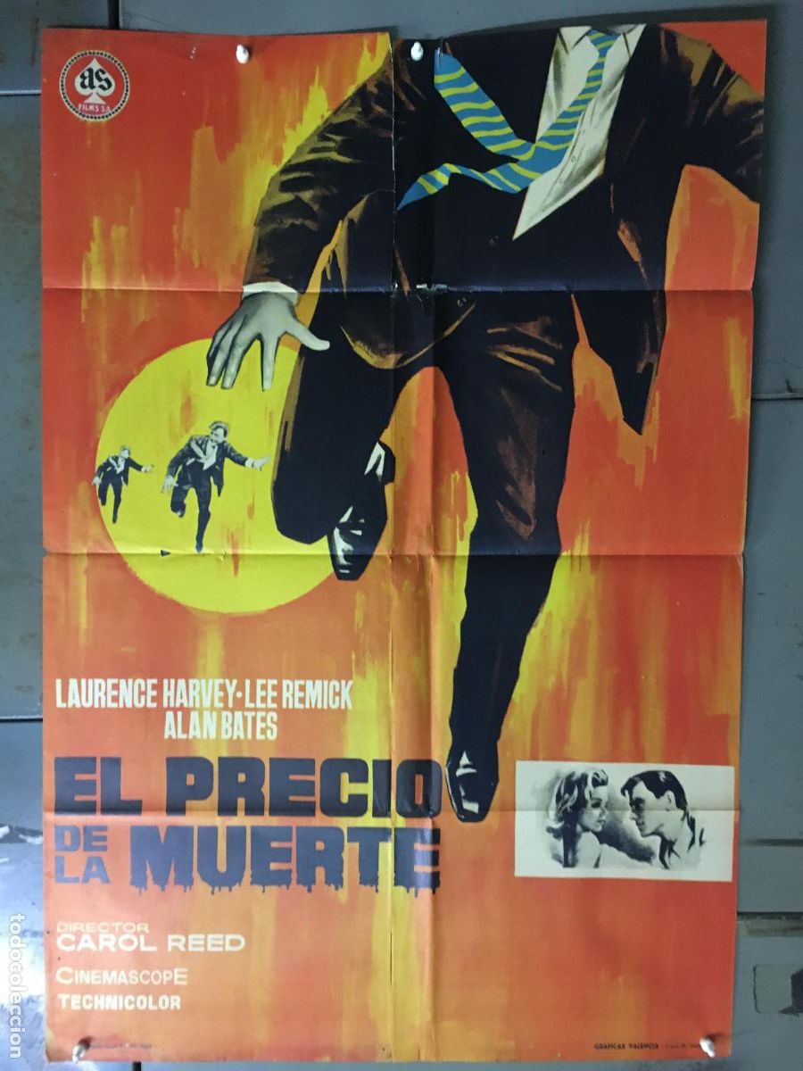 Cine: ODC C845 EL PRECIO DE LA MUERTE LAURENCE HARVEY LEE REMICK POSTER ORIGINAL 70X100 ESTRENO