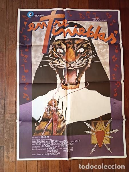 Cine: VKD 2604 ENTRE TINIEBLAS PEDRO ALMODOVAR IVAN ZULUETA MAURA PAREDES POSTER ORIGINAL 70X100 ESTRENO
