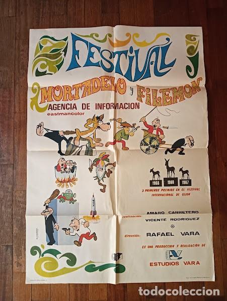 Cine: VKD 2605 FESTIVAL MORTADELO Y FILEMON IBA&Ntilde;EZ RAFAEL VARA POSTER ORIGINAL 70X100 ESTRENO