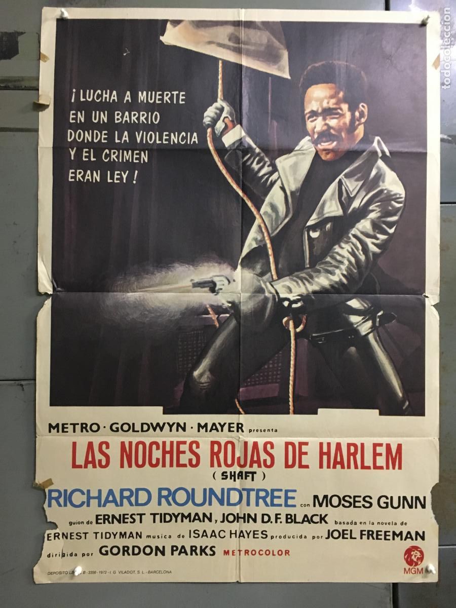 Cinema: ODC C848 SHAFT noches rojas de Harlem RICHARD ROUNDTREE BLAXPLOITATION POSTER ORIG 70X100 ESTRENO