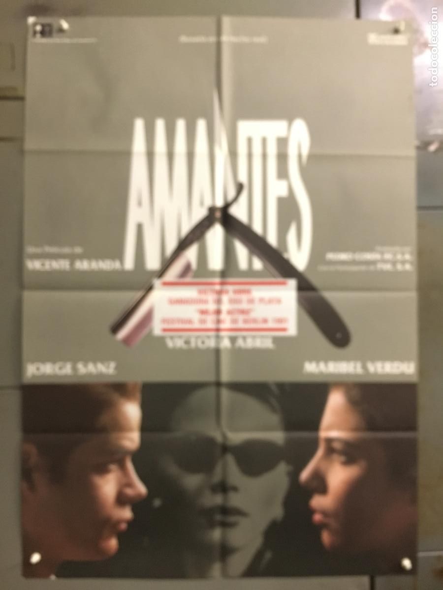 Cinema: ODC C858 AMANTES VICTORIA ABRIL JORGE SANZ MARIBEL VERDU ARANDA POSTER ORIGINAL 70X100 ESTRENO