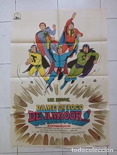 Kino: VKD 2628 DAME UN POCO DE AMOR LOS BRAVOS MONTALBAN POSTER ORIGINAL 70X100 ESTRENO