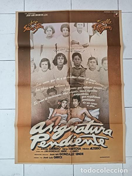 Cine: VKD 2631 ASIGNATURA PENDIENTE JOSE LUIS GARCI JOSE SACRISTAN IVAN ZULUETA POSTER ORIG 70X100 ESTRENO